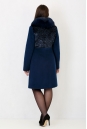 Женское пальто из текстиля с воротником, отделка песец 3000595-2
